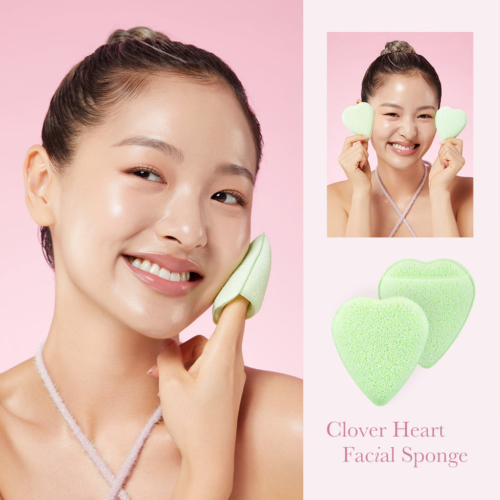 Clover Heart Facial Sponge A5