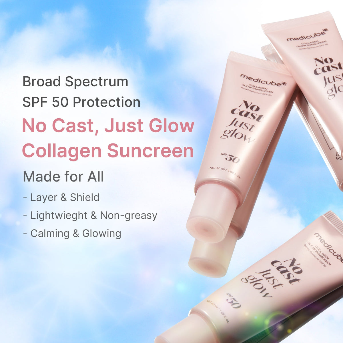 No Cast Just Glow Collagen Sunscreen D7