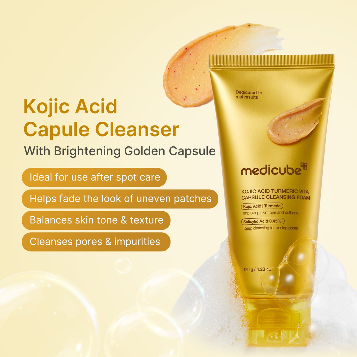 Kojic Acid Turmeric Vita Capsule Foam Cleanser D0
