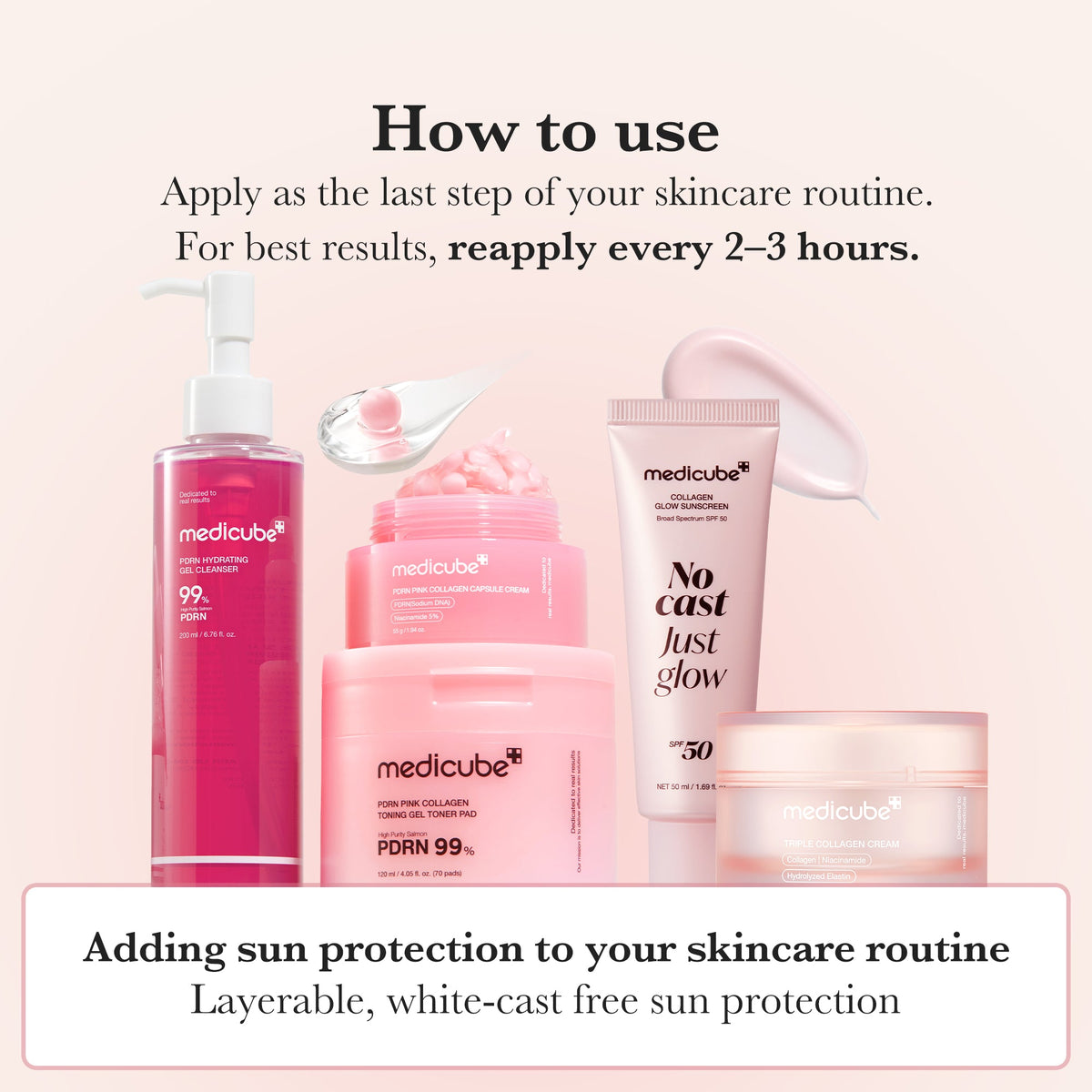 No Cast Just Glow Collagen Sunscreen D7