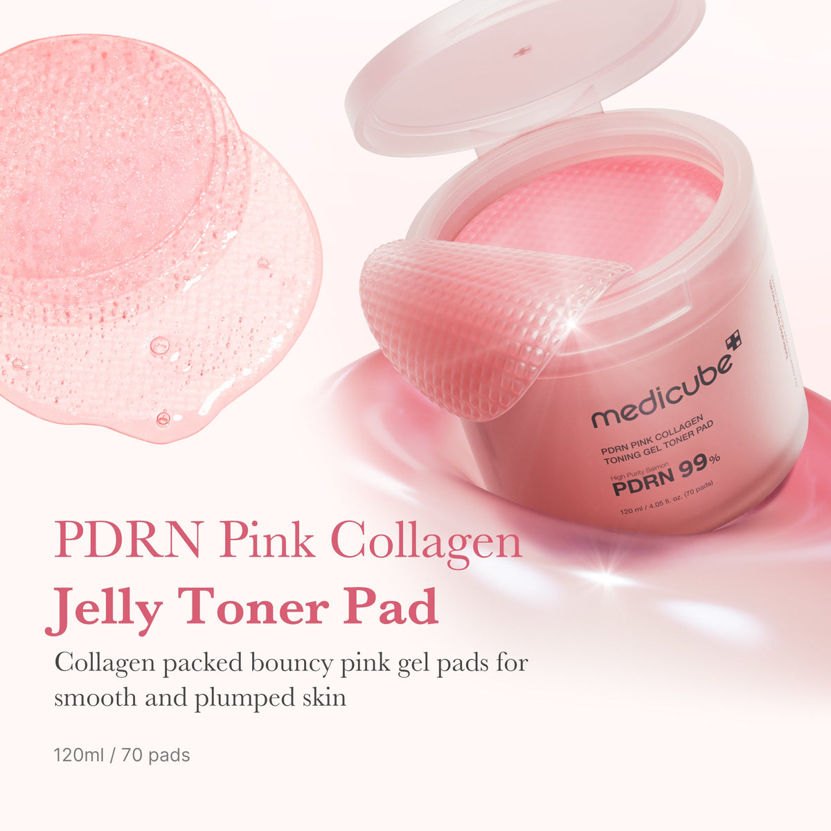 PDRN Pink Collagen Gel Toner Pad Y3