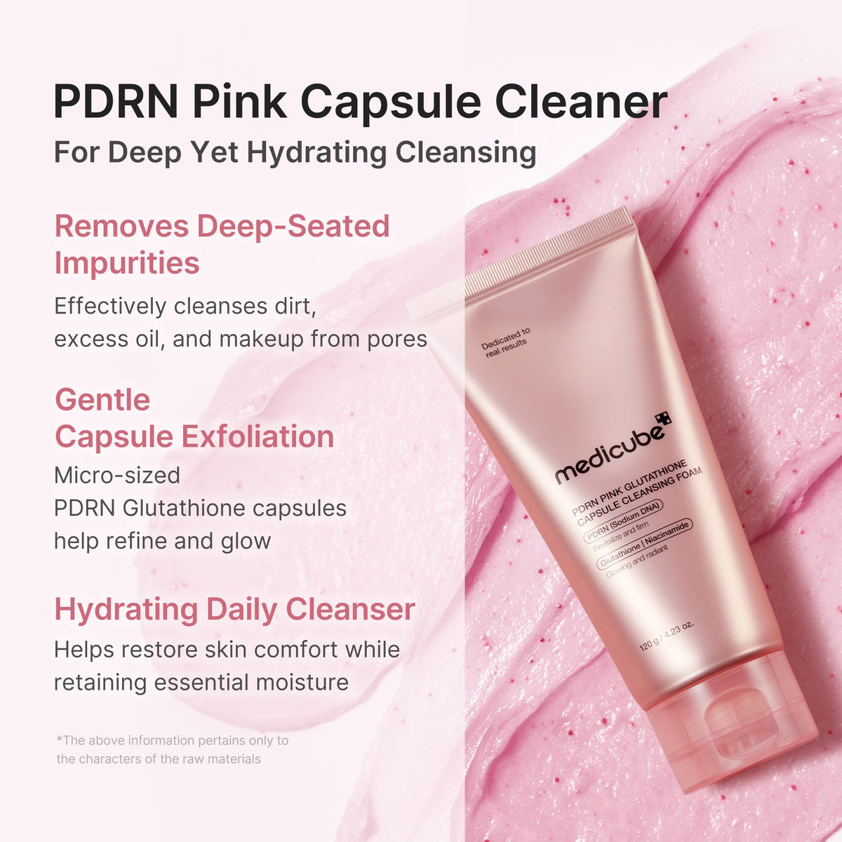 PDRN Pink Glutathione Capsule Foam Cleanser K8