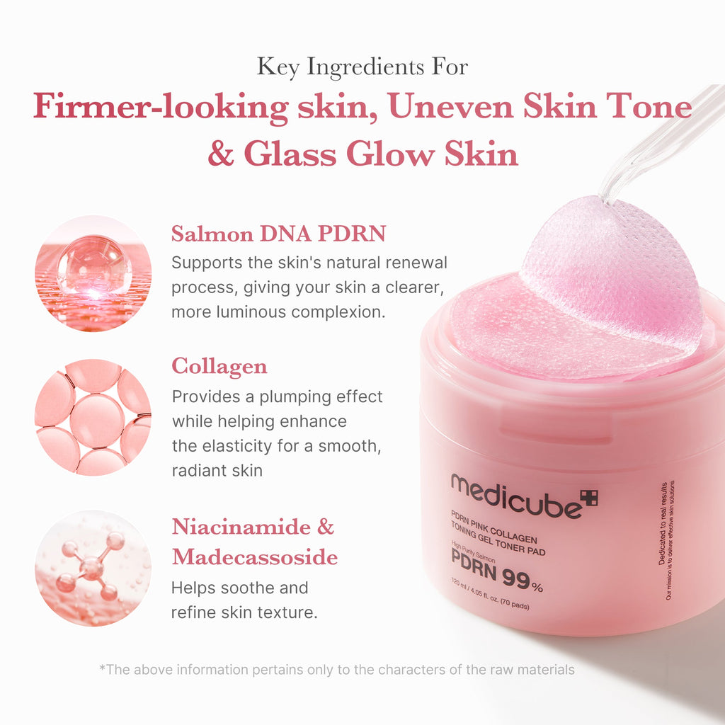 PDRN Pink Collagen Gel Toner Pad Y3